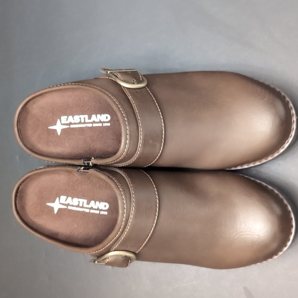 Eastland Nola Womans Brown Platform Heeled Mule Clogs,Size 8.5. - Picture 10 of 10